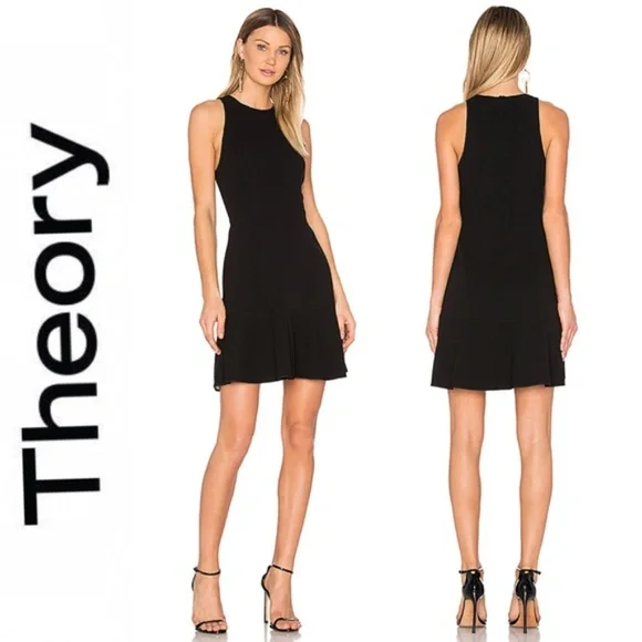 theory cut out flare dress Ms. Pleat Cut-Out Dress (One-Tone)